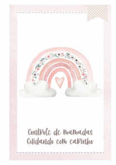 Caderneta de Saúde e Vacinação Personalizada com Capa Dura - Arco Íris Floral na internet