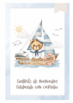 Caderneta de Saúde e Vacinação Personalizada com Capa Dura - Ursinho Marinheiro na internet