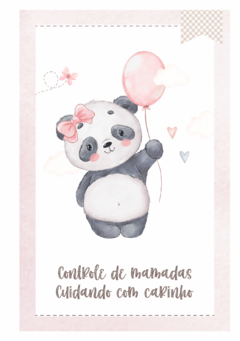 Caderneta de Saúde e Vacinação Personalizada com Capa Dura - Panda Baby Girl na internet