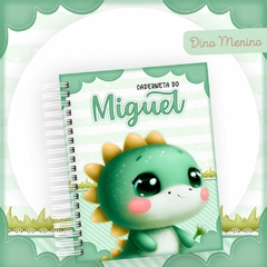 Caderneta de Saúde e Vacinação Personalizada com Capa Dura - Dino Boy Cute