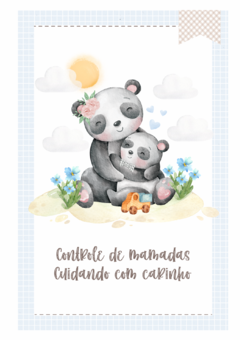 Caderneta de Saúde e Vacinação Personalizada com Capa Dura - Panda Mãe e Filho na internet