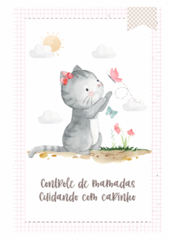 Caderneta de Saúde e Vacinação Personalizada com Capa Dura - Gatinha Cute na internet