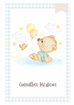 Imagem do Caderneta de Saúde e Vacinação Personalizada com Capa Dura - Pequeno Urso