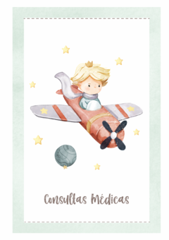 Imagem do Caderneta de Saúde e Vacinação Personalizada com Capa Dura - Pequeno Príncipe Cute