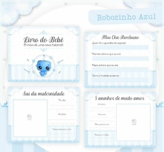 Albúm de Fotos e Recordações / Livro do Bebê - Robozinho Azul - comprar online