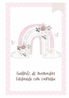 Caderneta de Saúde e Vacinação Personalizada com Capa Dura - Arco Íris Violet Floral na internet