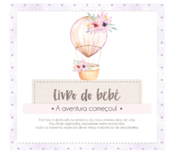 Albúm de Fotos e Recordações / Livro do Bebê Balão Floral - comprar online