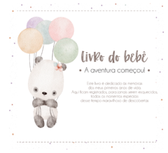 Albúm de Fotos e Recordações / Livro do Bebê Panda Balões - comprar online