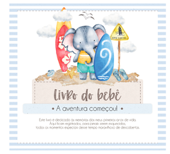 Albúm de Fotos e Recordações / Livro do Bebê Elefante Surfista - comprar online