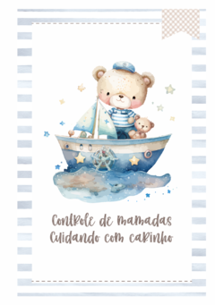 Caderneta de Saúde e Vacinação Personalizada com Capa Dura - Urso Marinheiro Baby na internet