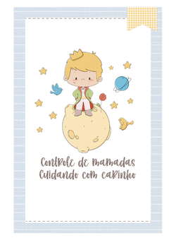 Caderneta de Saúde e Vacinação Personalizada com Capa Dura - Pequeno Príncipe Cute na internet