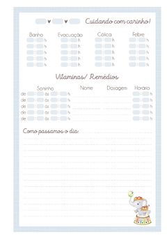 Caderneta de Saúde e Vacinação Personalizada com Capa Dura - Circo Cute - Mundinho do Papel