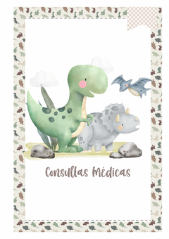 Imagem do Caderneta de Saúde e Vacinação Personalizada com Capa Dura - Meu Amigo Dino