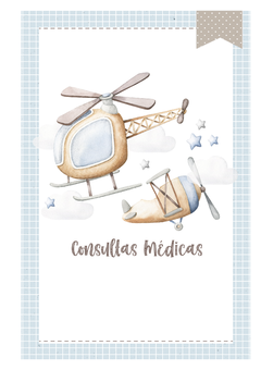 Imagem do Caderneta de Saúde e Vacinação Personalizada com Capa Dura - Transportes Aéreos Boy