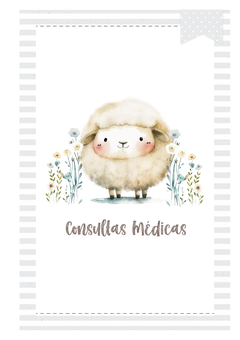 Imagem do Caderneta de Saúde e Vacinação Personalizada com Capa Dura - Ovelha