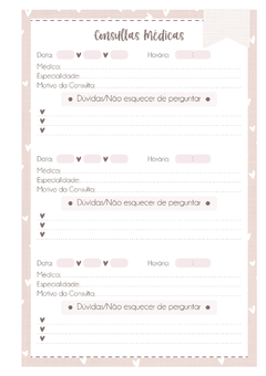 Caderneta de Saúde e Vacinação Personalizada com Capa Dura - Coelhinha Arco ìris