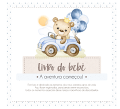 Albúm de Fotos e Recordações / Livro do Bebê Ursinho Carros - comprar online