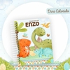 Caderneta de Saúde e Vacinação Personalizada com Capa Dura - Dino Colorido