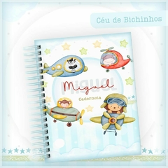 Caderneta de Saúde e Vacinação Personalizada com Capa Dura - Céu de Bichinhos
