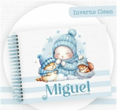 Albúm de Fotos e Recordações / Livro do Bebê - Inverno Clean