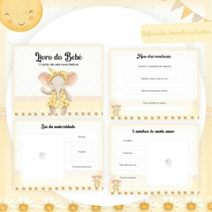 Albúm de Fotos e Recordações / Livro do Bebê - Elefantinha Amarela Jardim - comprar online