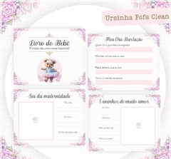 Albúm de Fotos e Recordações / Livro do Bebê - Ursinha Fofa Clean - comprar online