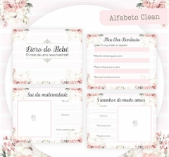 Albúm de Fotos e Recordações / Livro do Bebê - Floral Alfabeto Rosa - comprar online