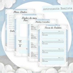 Caderneta de Saúde e Vacinação Personalizada com Capa Dura - Astronauta Realista - comprar online