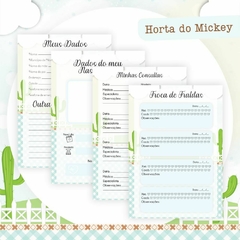 Caderneta de Saúde e Vacinação Personalizada com Capa Dura - Horta do Mickey - comprar online