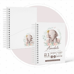 Caderneta de Saúde e Vacinação Personalizada com Capa Dura - Elefantinha Versículo - comprar online