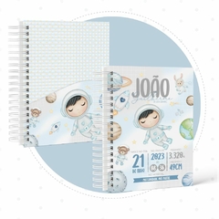 Caderneta de Saúde e Vacinação Personalizada com Capa Dura - Menino Astronauta - comprar online