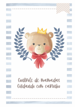 Caderneta de Saúde e Vacinação Personalizada com Capa Dura - Ursinho Rei na internet