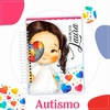 Caderneta de Saúde e Vacinação Personalizada com Capa Dura - Autismo Menina