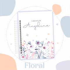 Caderneta de Saúde e Vacinação Personalizada com Capa Dura - Floral Lilás