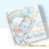 Albúm de Fotos e Recordações / Livro do Bebê Elefantinho Balões