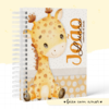 Caderneta de Saúde e Vacinação Personalizada com Capa Dura - Girafinha