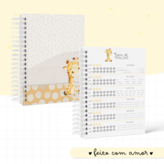 Caderneta de Saúde e Vacinação Personalizada com Capa Dura - Girafinha - Mundinho do Papel