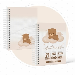 Caderneta de Saúde e Vacinação Personalizada com Capa Dura - Ursinha Nuvem - comprar online