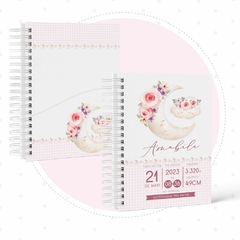 Caderneta de Saúde e Vacinação Personalizada com Capa Dura - Céu Floral - comprar online