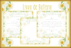 Álbum de Fotos / Livro de Batismo - Batizado - Floral II - comprar online