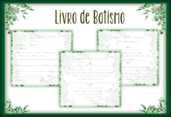Álbum de Fotos / Livro de Batismo - Batizado - Folhagem - comprar online