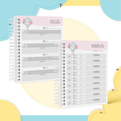 Caderneta de Saúde e Vacinação Personalizada com Capa Dura - Balões Girls - Mundinho do Papel