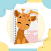 Caderneta de Saúde e Vacinação Personalizada com Capa Dura - Girafinha II