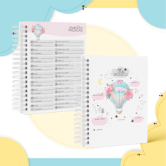 Caderneta de Saúde e Vacinação Personalizada com Capa Dura - Balões Girls - comprar online