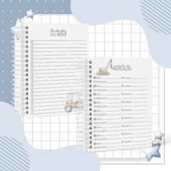 Caderneta de Saúde e Vacinação Personalizada com Capa Dura - Carros Construção - Mundinho do Papel