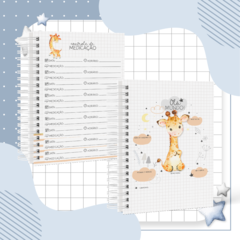 Caderneta de Saúde e Vacinação Personalizada com Capa Dura - Girafa Aquarela - comprar online
