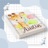 Caderneta de Saúde e Vacinação Personalizada com Capa Dura - Girafa Aquarela