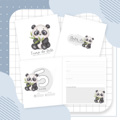 Álbum de Fotos e Recordações / Livro do Bebê - Panda Aquarela Boy - comprar online