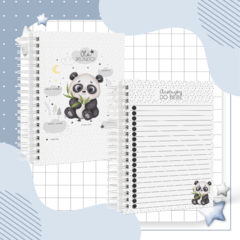 Caderneta de Saúde e Vacinação Personalizada com Capa Dura - Panda Aquarela Boy - comprar online