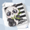 Álbum de Fotos e Recordações / Livro do Bebê - Panda Aquarela Boy